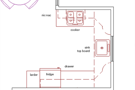 U-shaped Kitchen